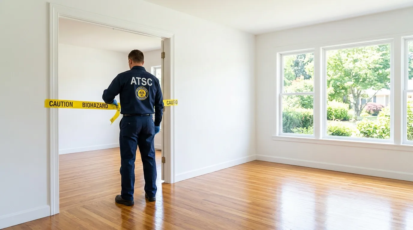 Certified biohazard cleanup crew performing Trauma Scene Cleanup in Bret Harte